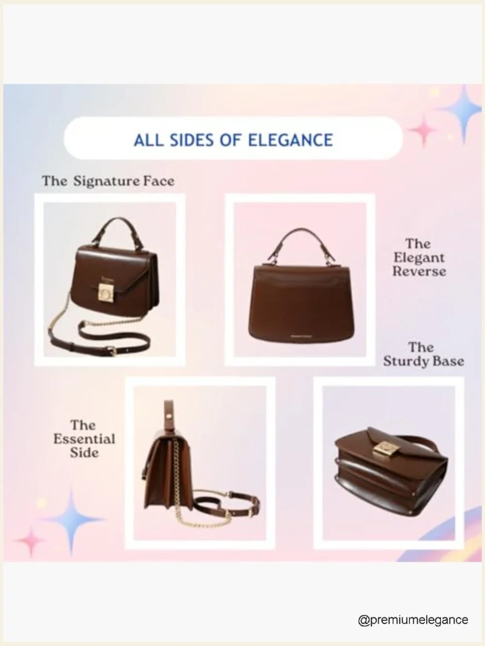 Vegan Leather Top Handle Satchel Bag Crossbody Purse Flap with Chain Strap